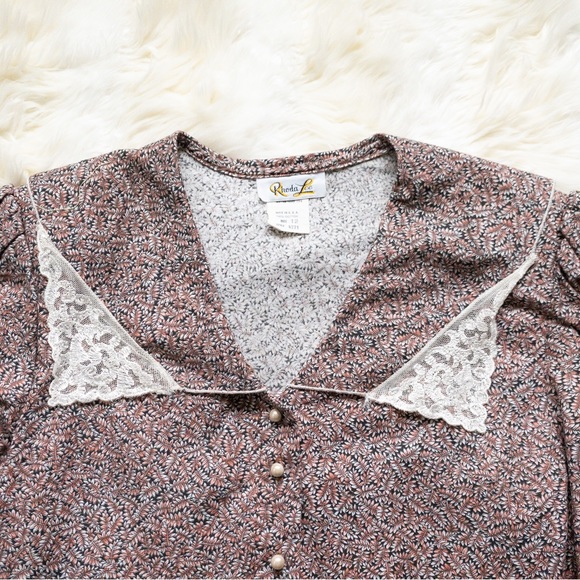 Vintage Rhonda Lee Prairie Style Button Down Blouse - Picture 3 of 9